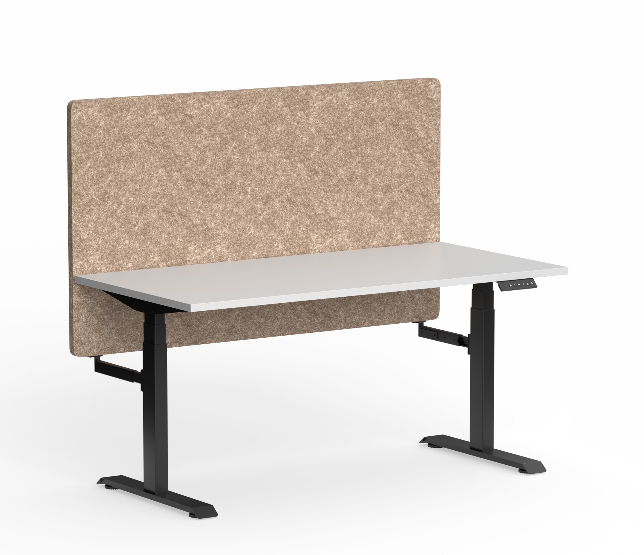 Klass Sit to Stand Single sided workstation - with 30mm Acoustiq Screen